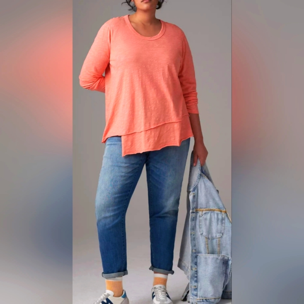 Anthropologie, Heather Asymmetrical Top